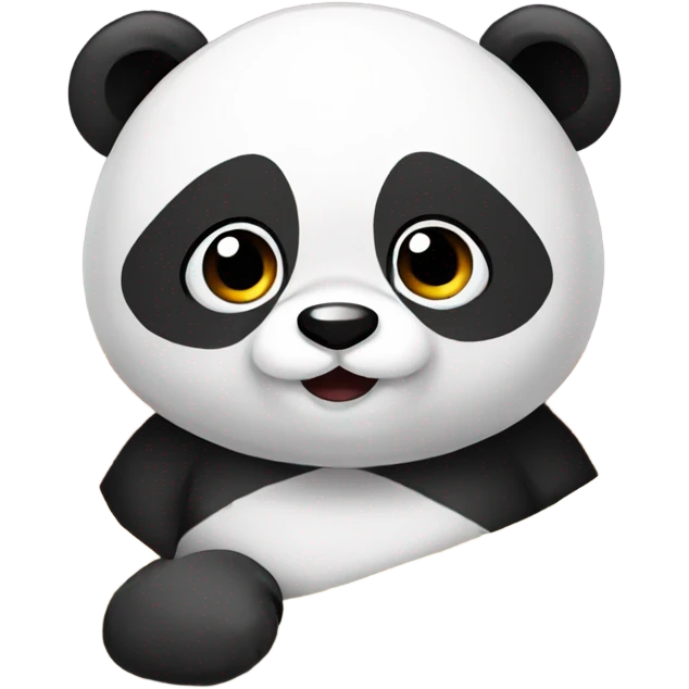 Panda in a blanket emoji