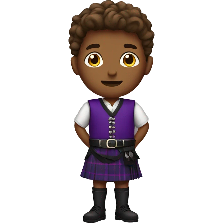 Young Guy in a purple kilt emoji