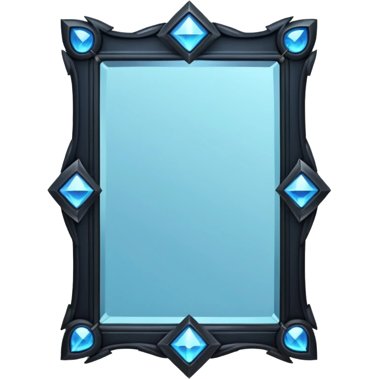 Mirror of Fate — obsidian frame + shifting light emoji
