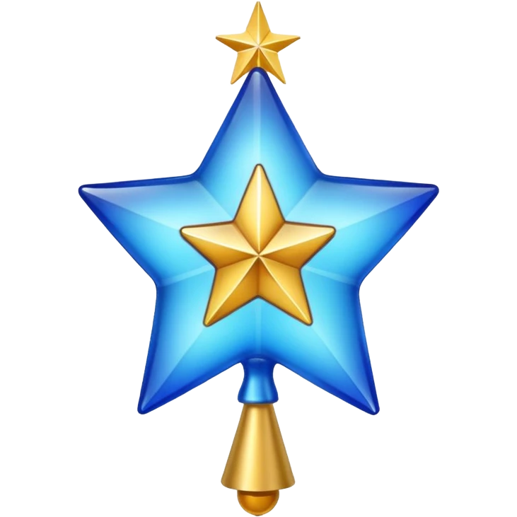 blue tree topper emoji