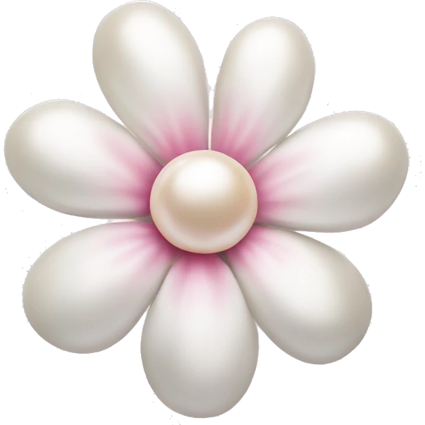 Pearl light pink flower emoji