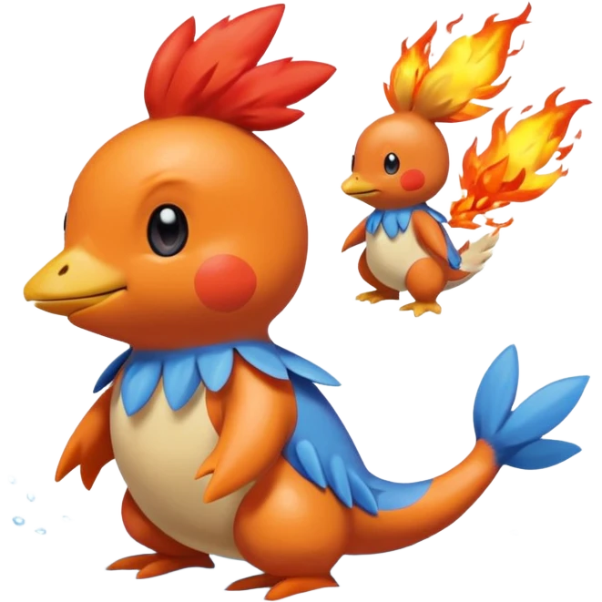 Mudkip-Tepig-Torchic-fusion (full body) emoji