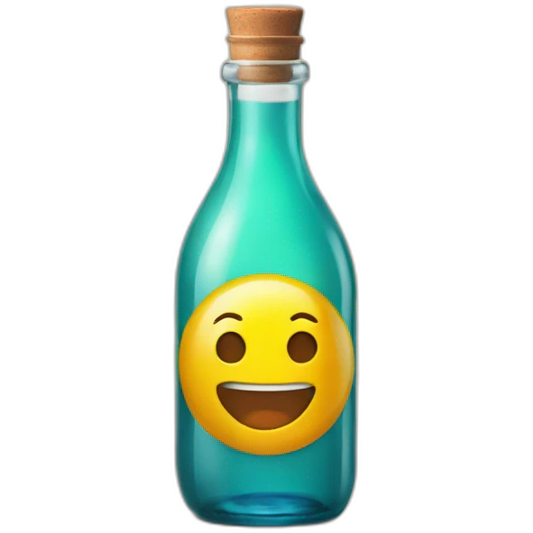 Saft in flasche mit Aufschrift 255 emoji