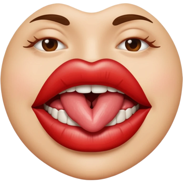 lips bitting emoji