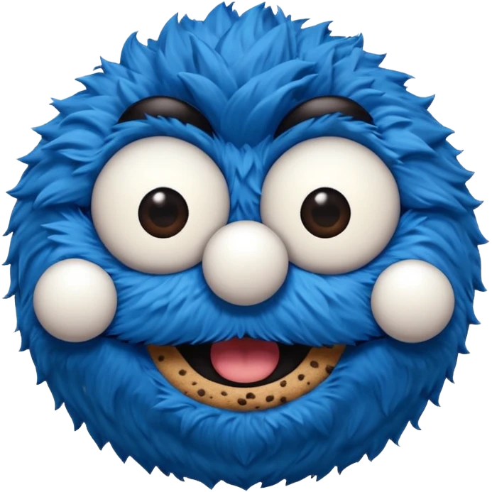 3 coockie monster emoji