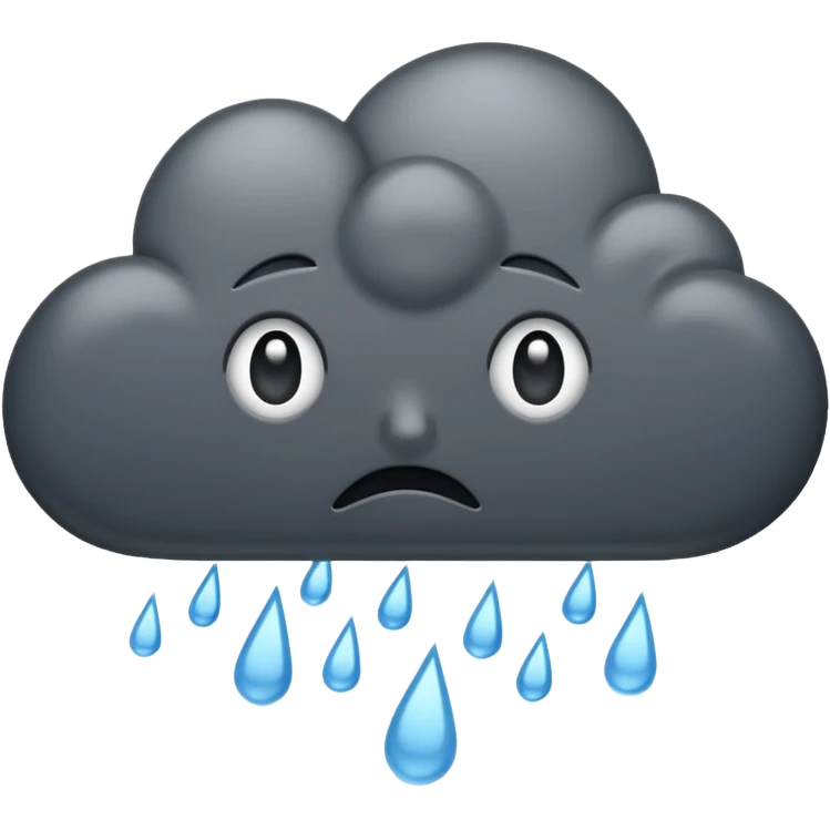 a sad storm cloud emoji