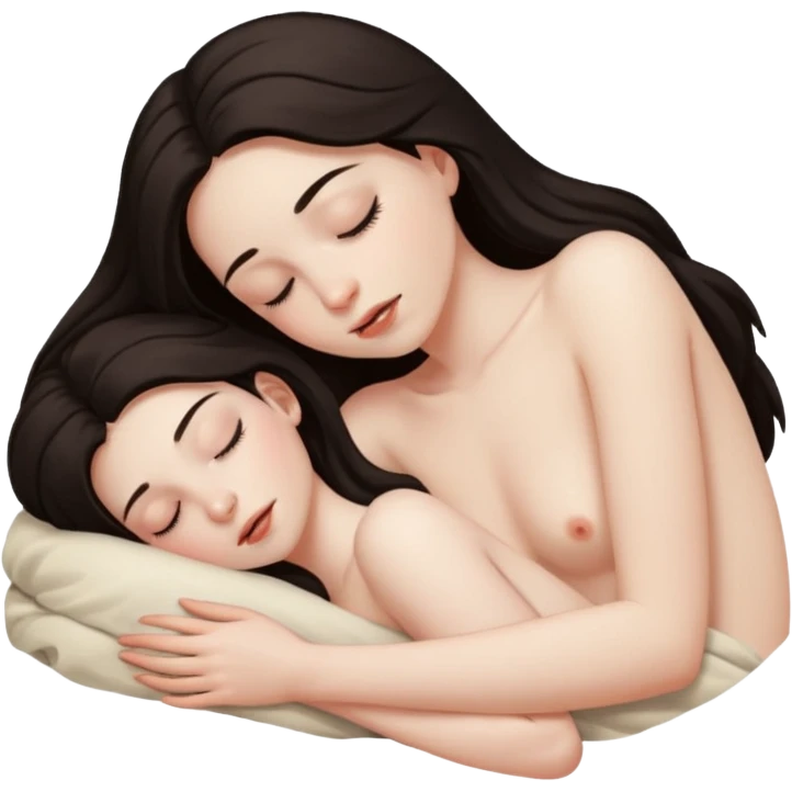Girl sleeping naked emoji