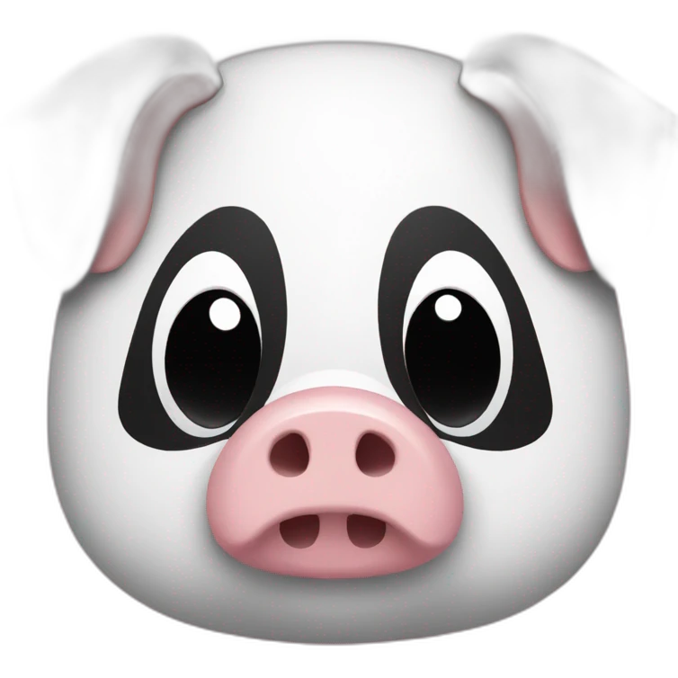Pig with panda emoji