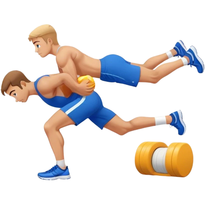 glute-bridges-exercise guy with blue shorts  emoji