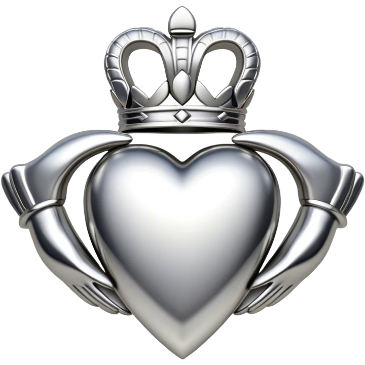 Silver claddagh symbol  emoji