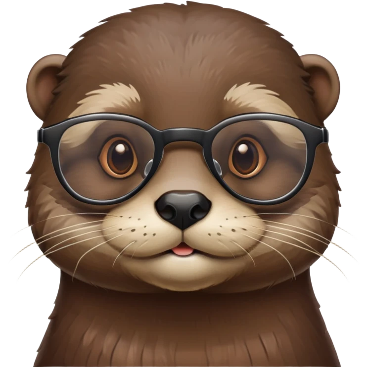 Otter wearing glasses emoji
