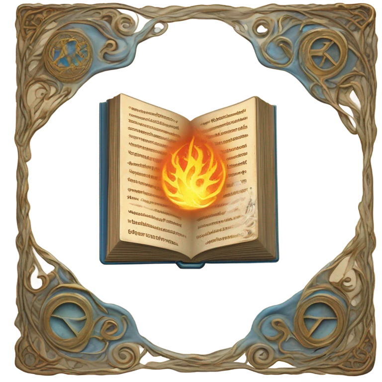 magical elemental book emoji