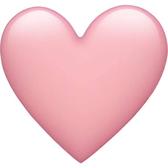 Light pink plain heart  emoji
