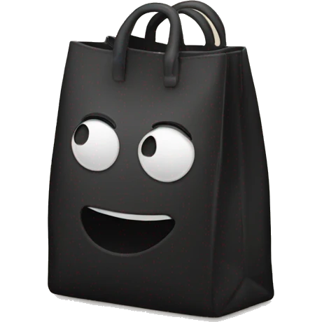 create a emoji of black bag emoji