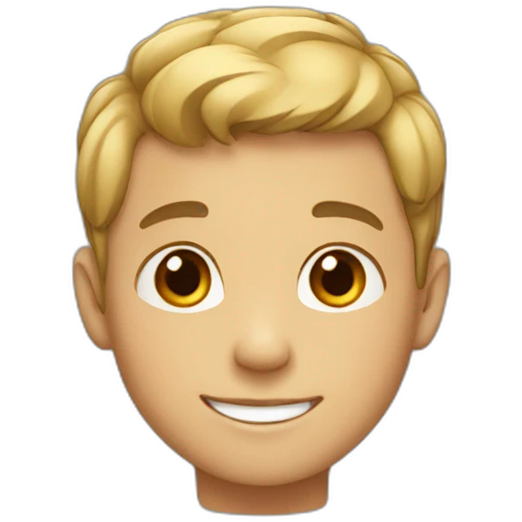 smiling boys with short hair emoji