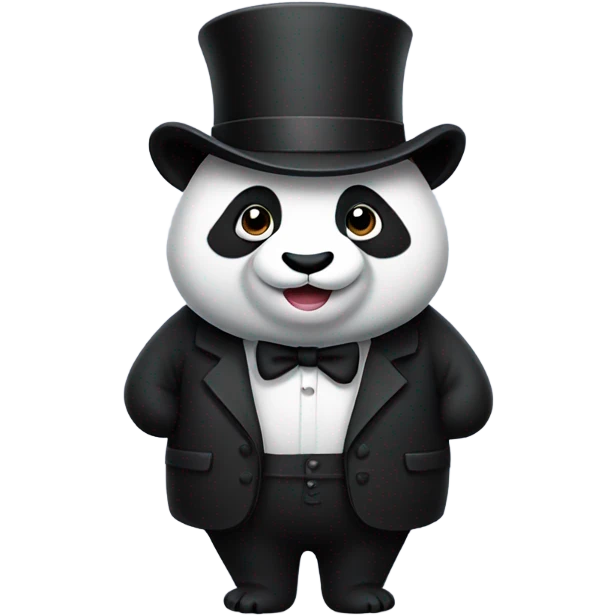 Panda in a top hat emoji