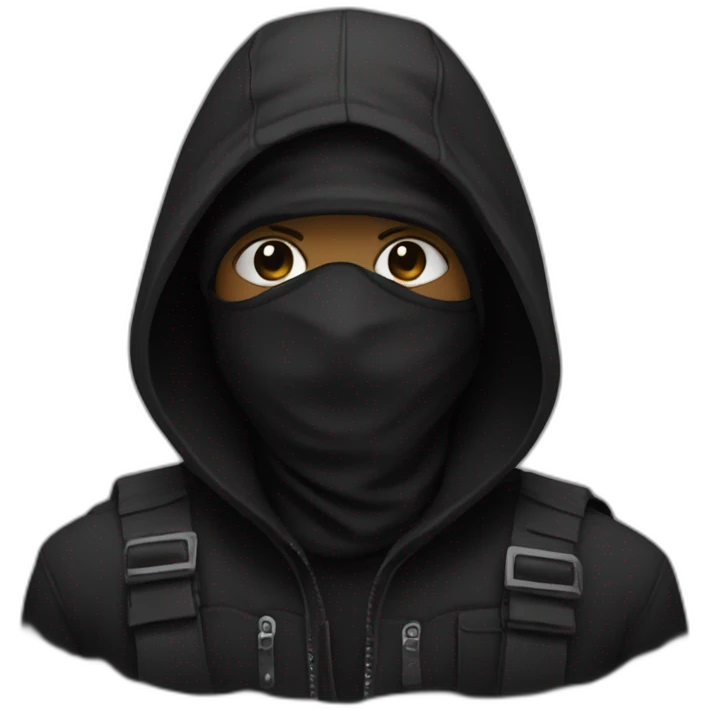 BLACK BLOC Anarchist emoji