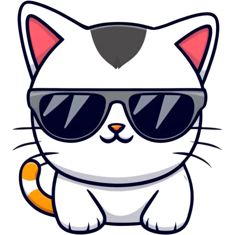Cat with sunglasses emoji