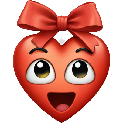 Heart with a bow emoji