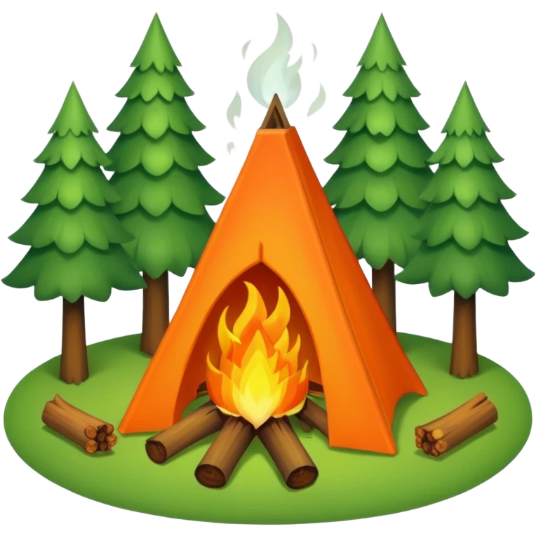 forest 🌲and bonfire 🔥 emoji