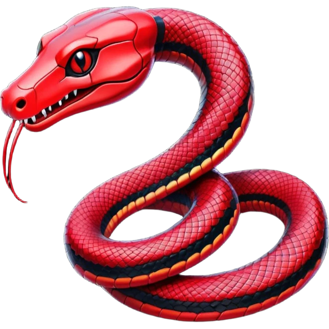 red glitter cyberpunk snake emoji