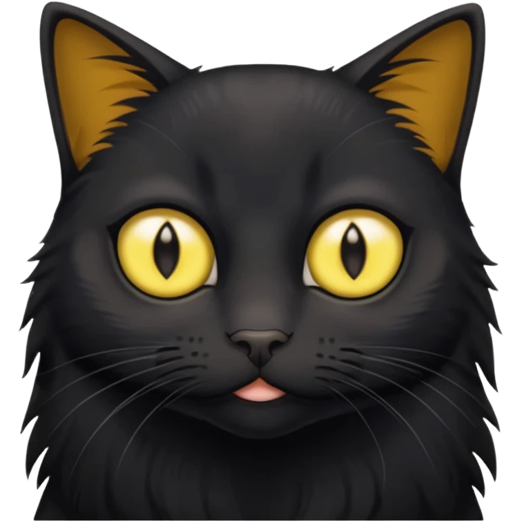 scared black cat emoji