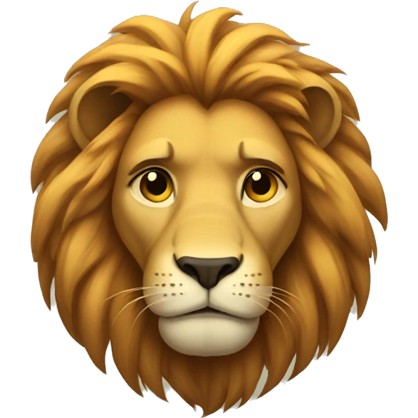 Sad lion emoji