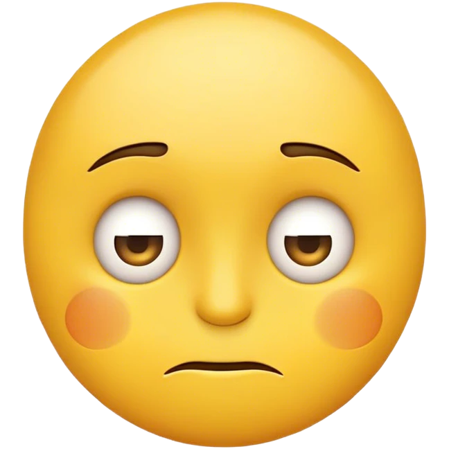 A yellow emoji face giving side eye emoji