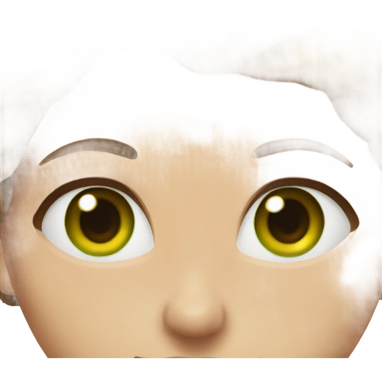 Beautiful brown haired woman with green eyes  emoji