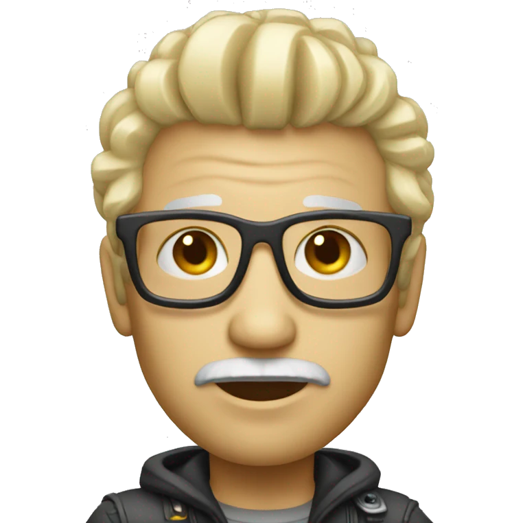 old punk software engineer with died blond hair emoji