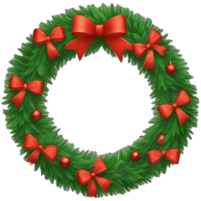 Christmas wreath emoji