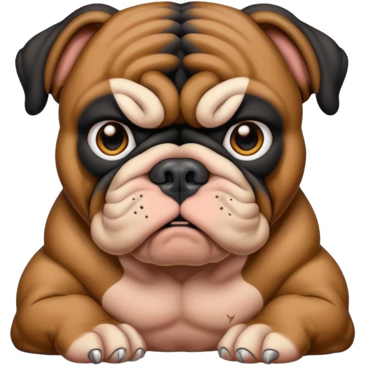 black bulldog Y3 emoji