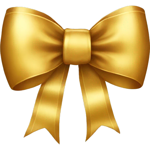 gold bow emoji