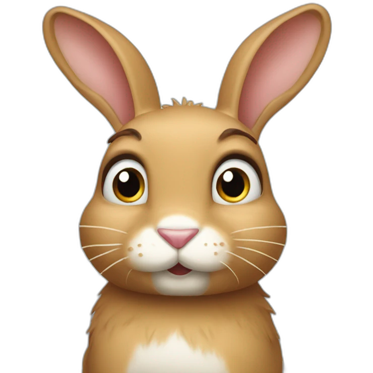 Flapjack eyes on a rabbit emoji