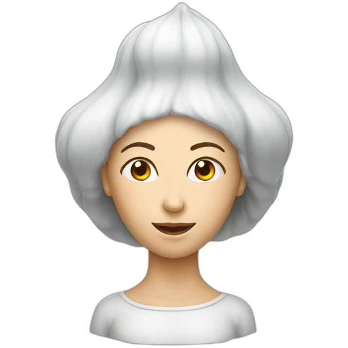 Head of a female garlic emoji