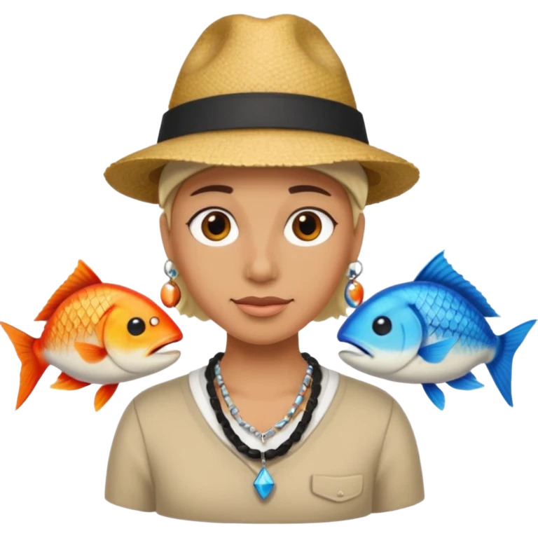 Hatted ancient People & Fish Bone Necklaces emoji