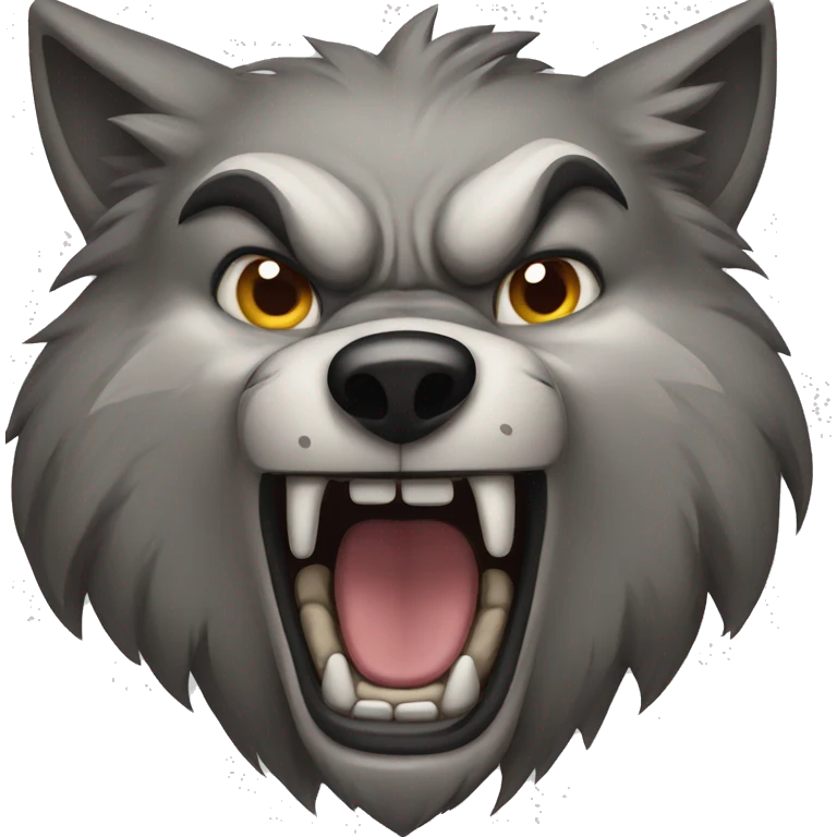 angry wolf emoji