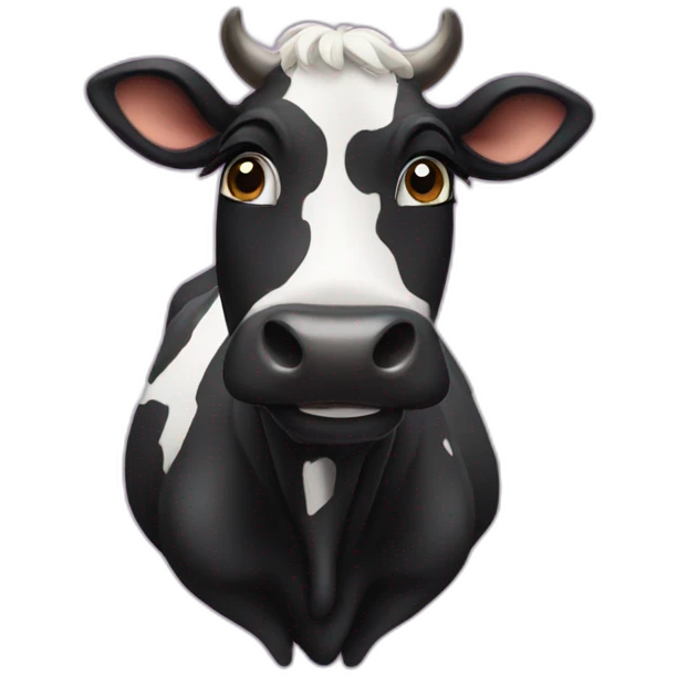 Cute black cow emoji