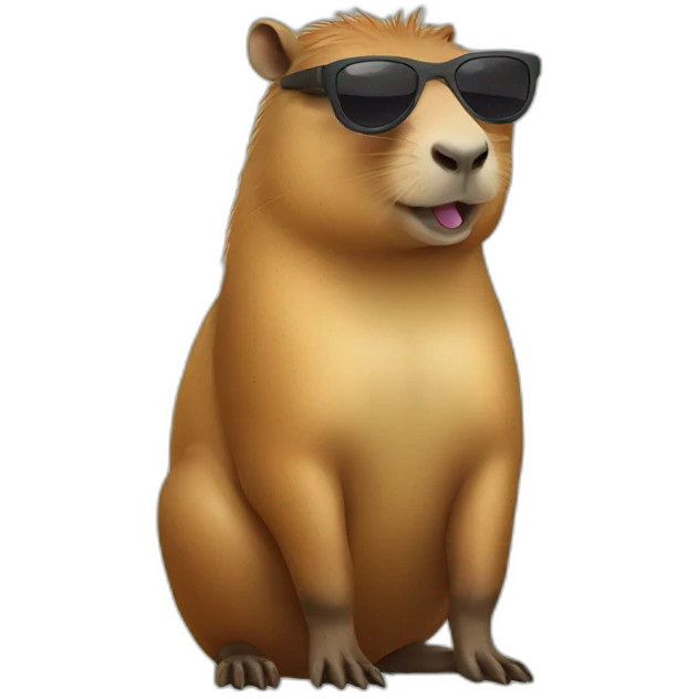 Capybara with sunglasses emoji