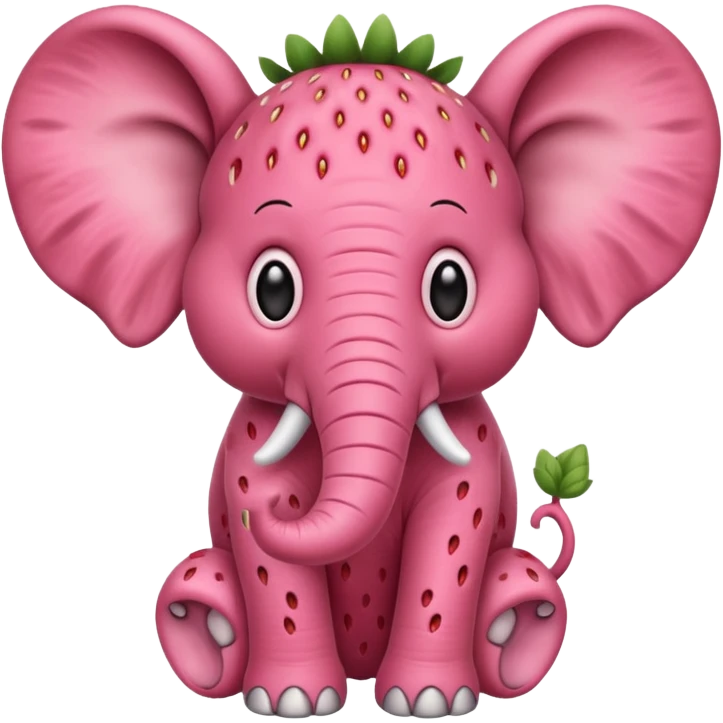 Strawberry Elephant  emoji