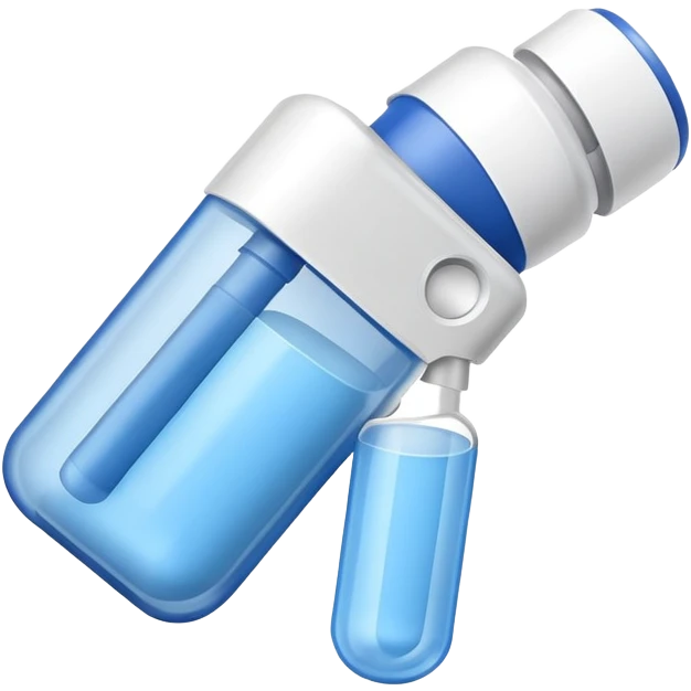 Asthma inhaler blue  emoji