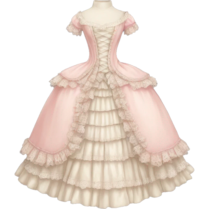 Rococo dress with pale pink and lace emoji