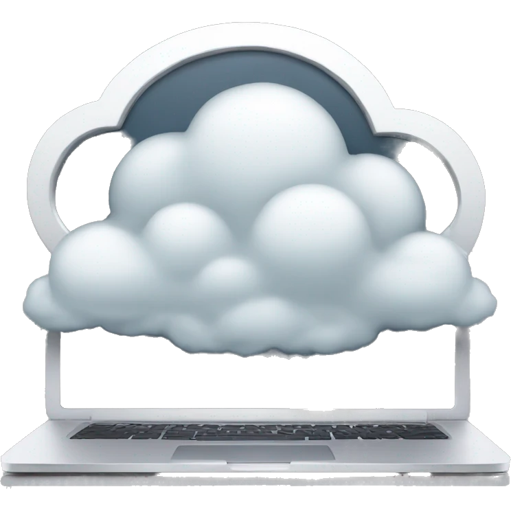 laptop inside cloud emoji