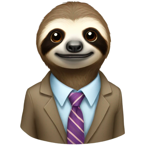 sloth wearing a tie  emoji