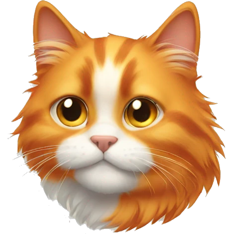 Fluffy orange cat emoji
