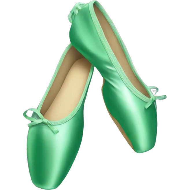 Green ballet pointe shoes emoji
