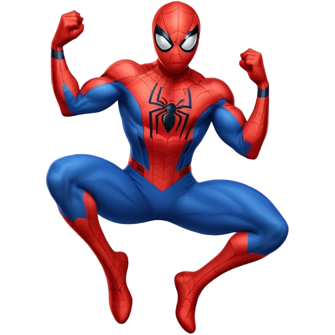 Spider-Man superhero in red and blue costume emoji