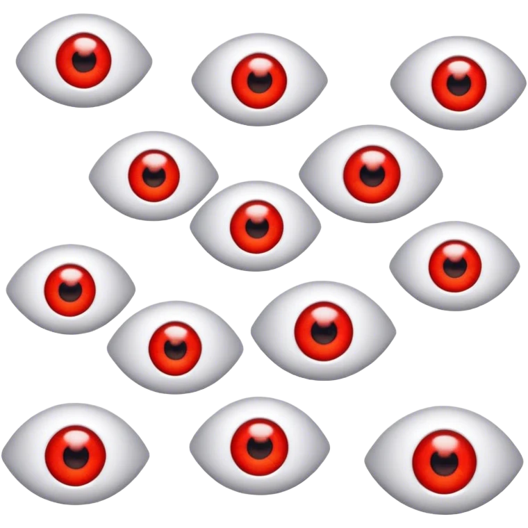 a BUNCH OF FLOATING RED EYES emoji