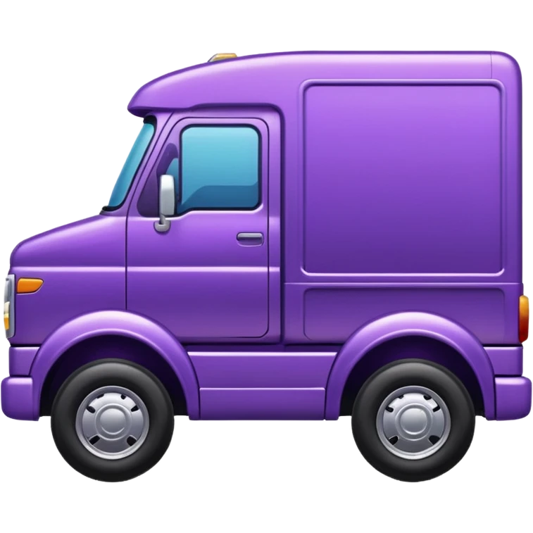 purple truck emoji facing right emoji