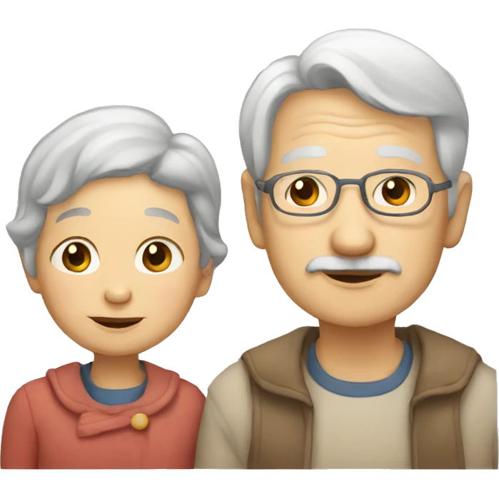 old people and child emoji